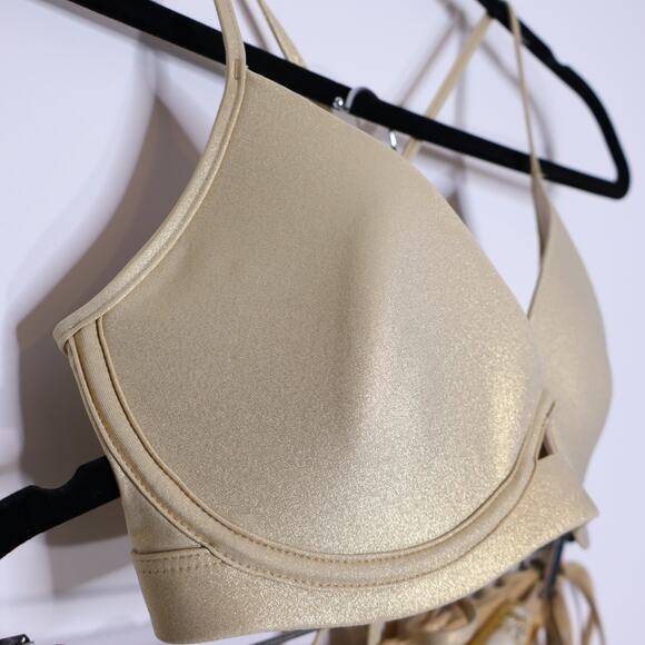 LULI FAMA Molded Underwire Top & Wavy Ruched Back Bikini Two Piece Women's S - Picture 3 of 12